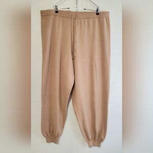 THE DROP Women MADDIE Knit Pants Size 3X Beige New